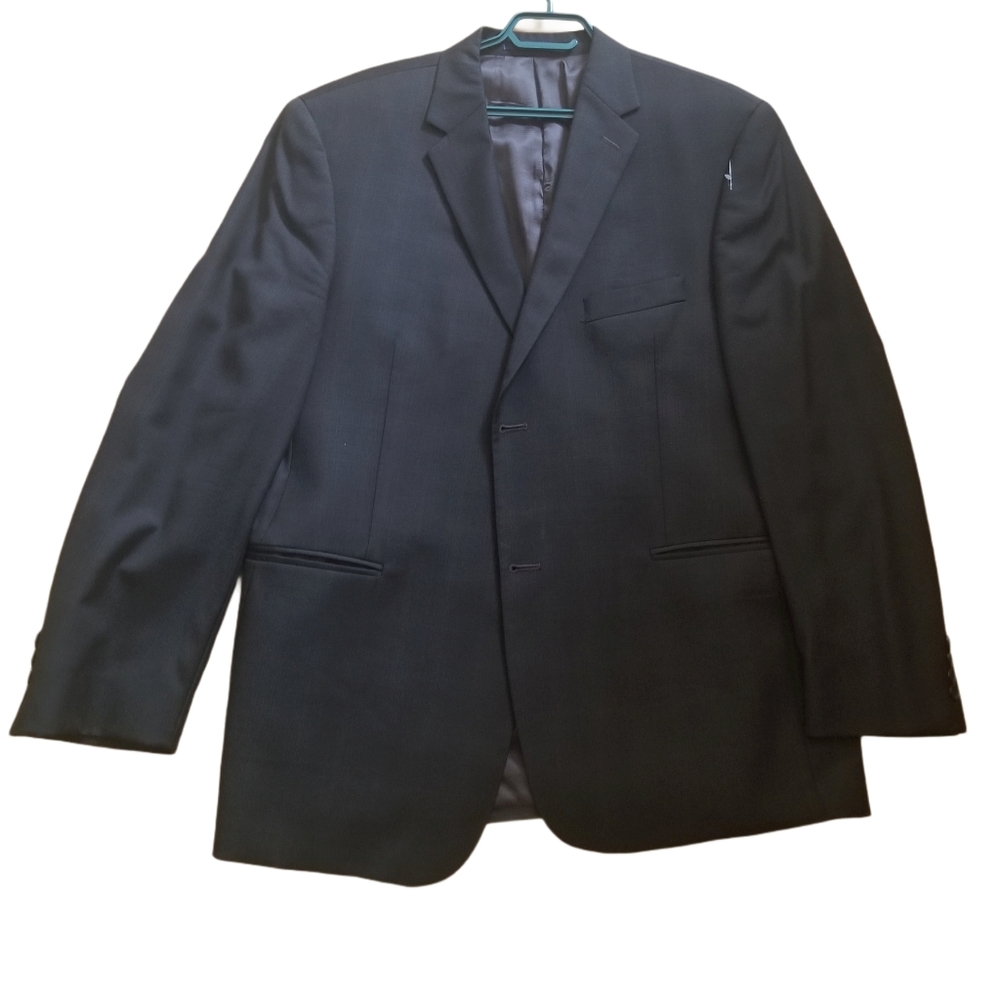 CHAPS Black Pinstripe Mens Blazer (Size XL)